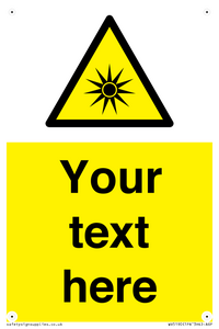 Custom Optical Radiation Sign